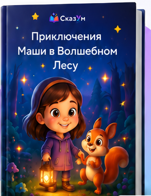 Обложка сказки «Приключения Маши в Волшебном Лесу»